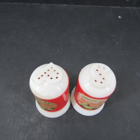 Vintage Washington D.C. U.S. Capitol Salt and Pepper Shakers Plastic 2 1/4" - Picture 8 of 9